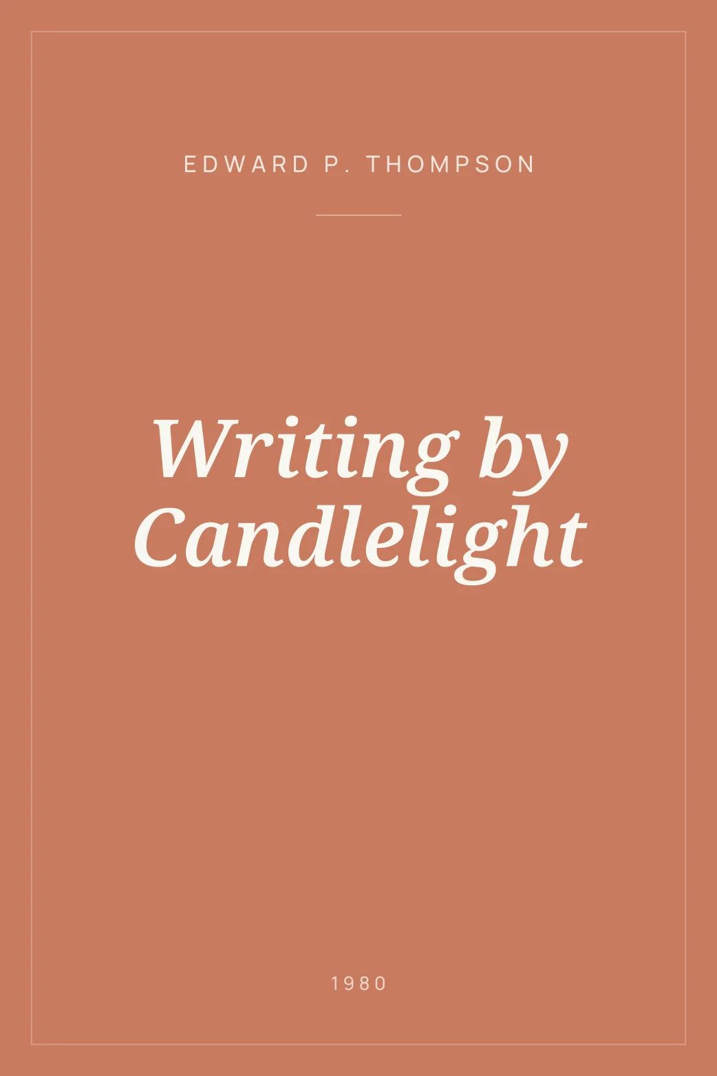 Portada de Writing by Candlelight
