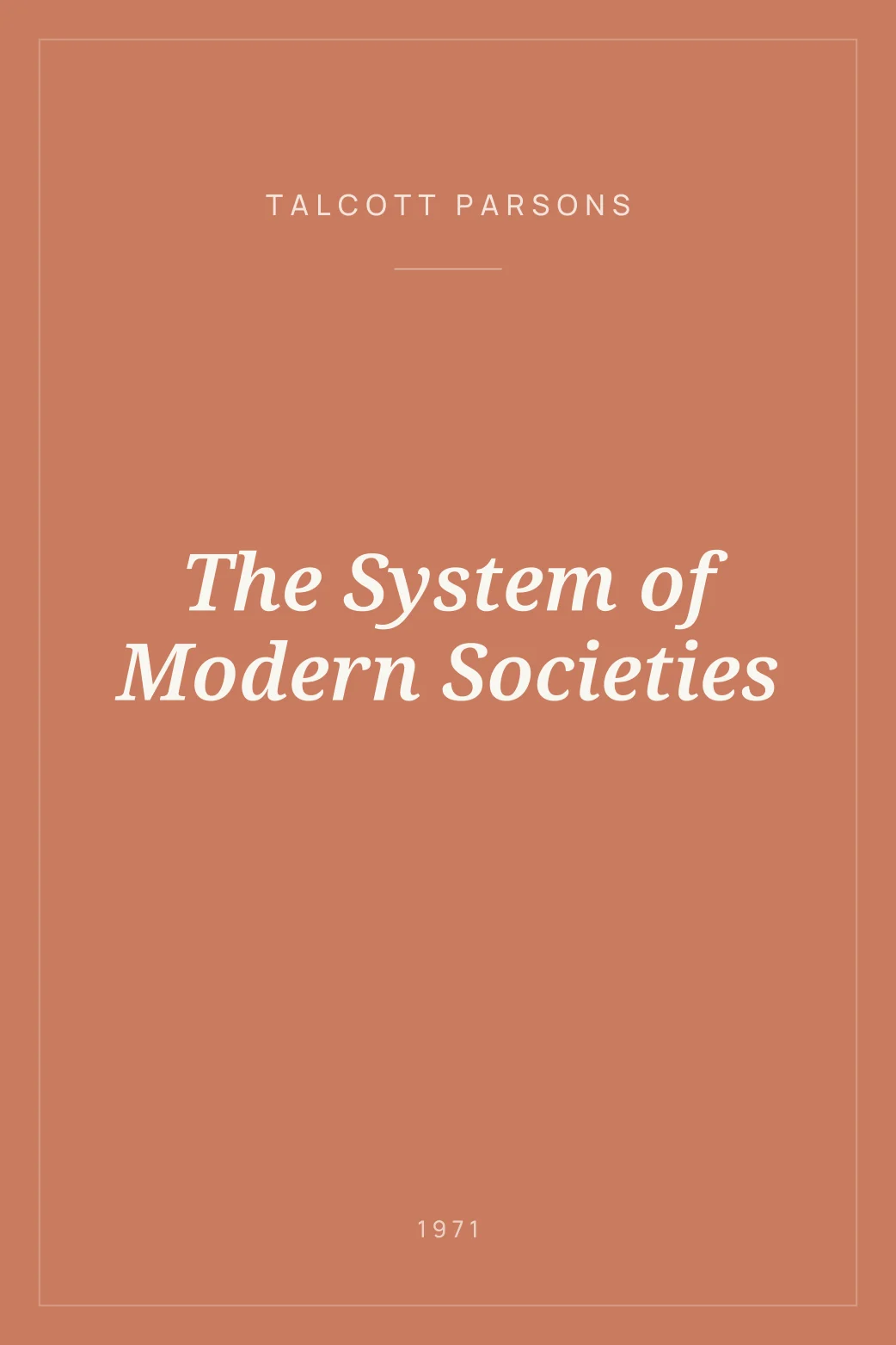 Portada de The System of Modern Societies