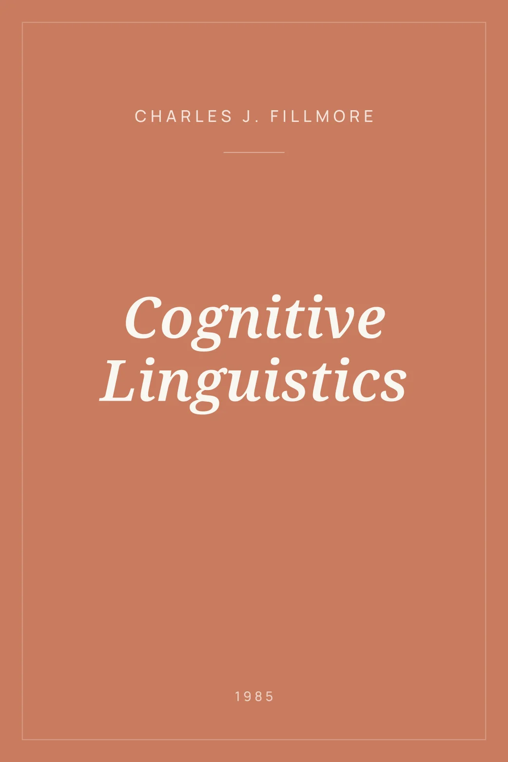 Portada de Cognitive Linguistics