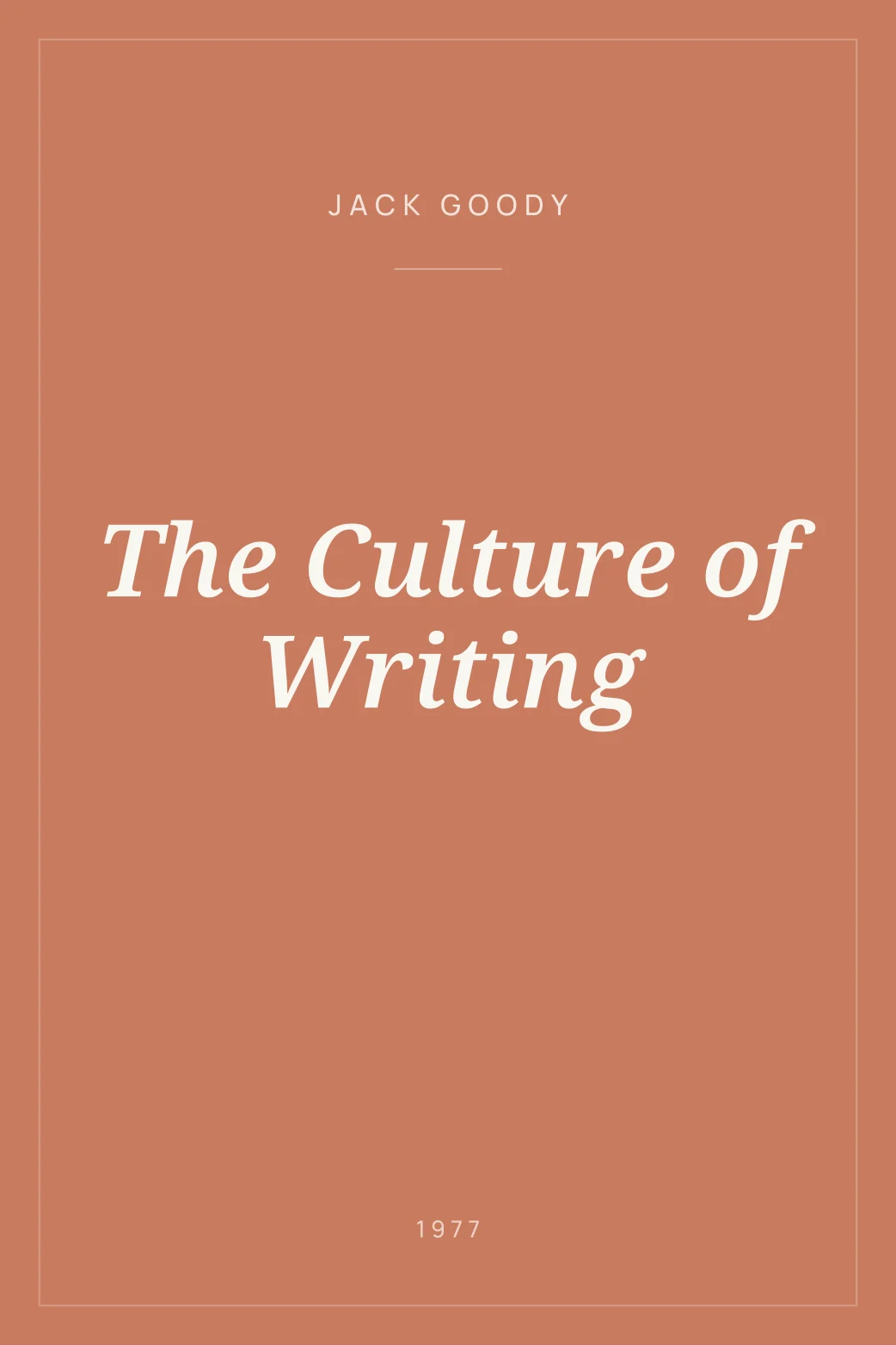 Portada de The Culture of Writing