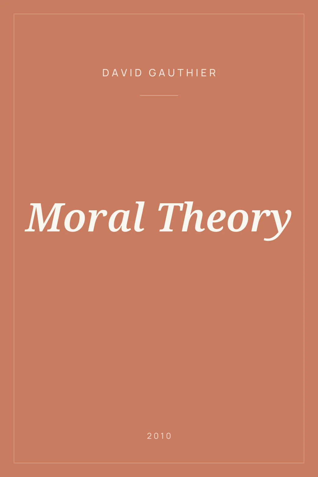 Portada de Moral Theory