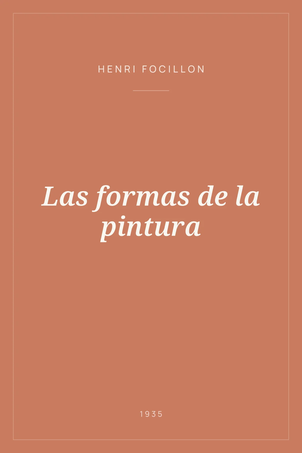 Portada de Las formas de la pintura