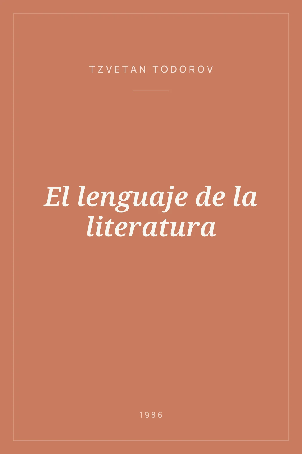 Portada de El lenguaje de la literatura