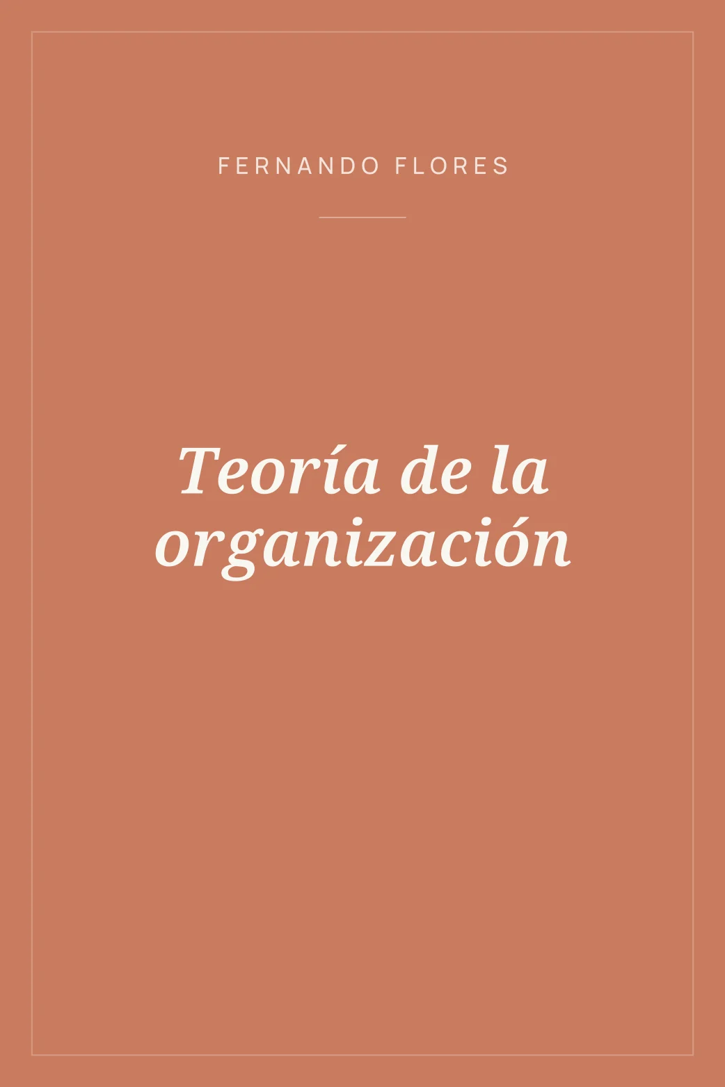 Portada de Teoría de la organización