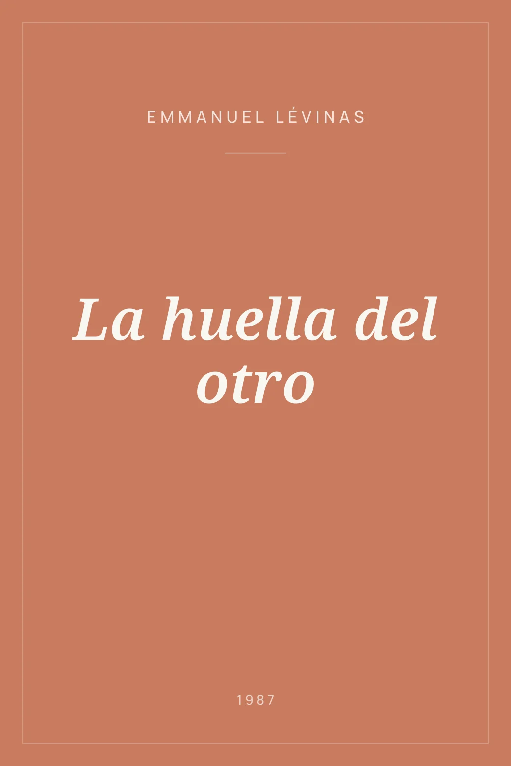 Portada de La huella del otro
