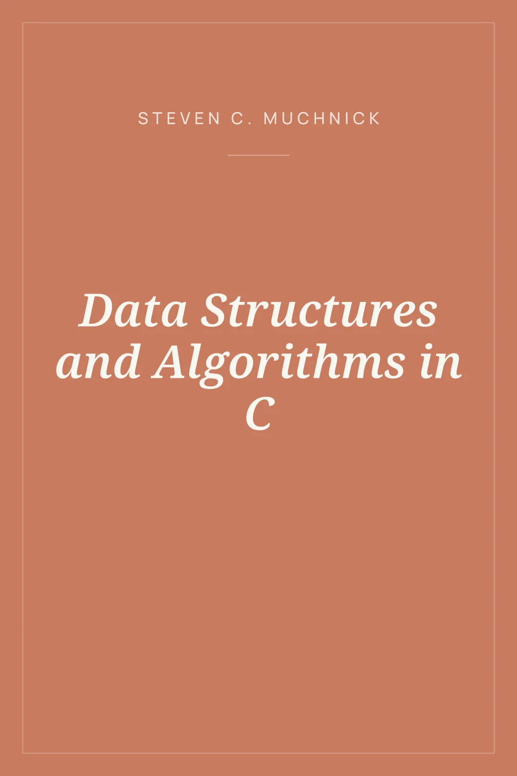 Portada de Data Structures and Algorithms in C