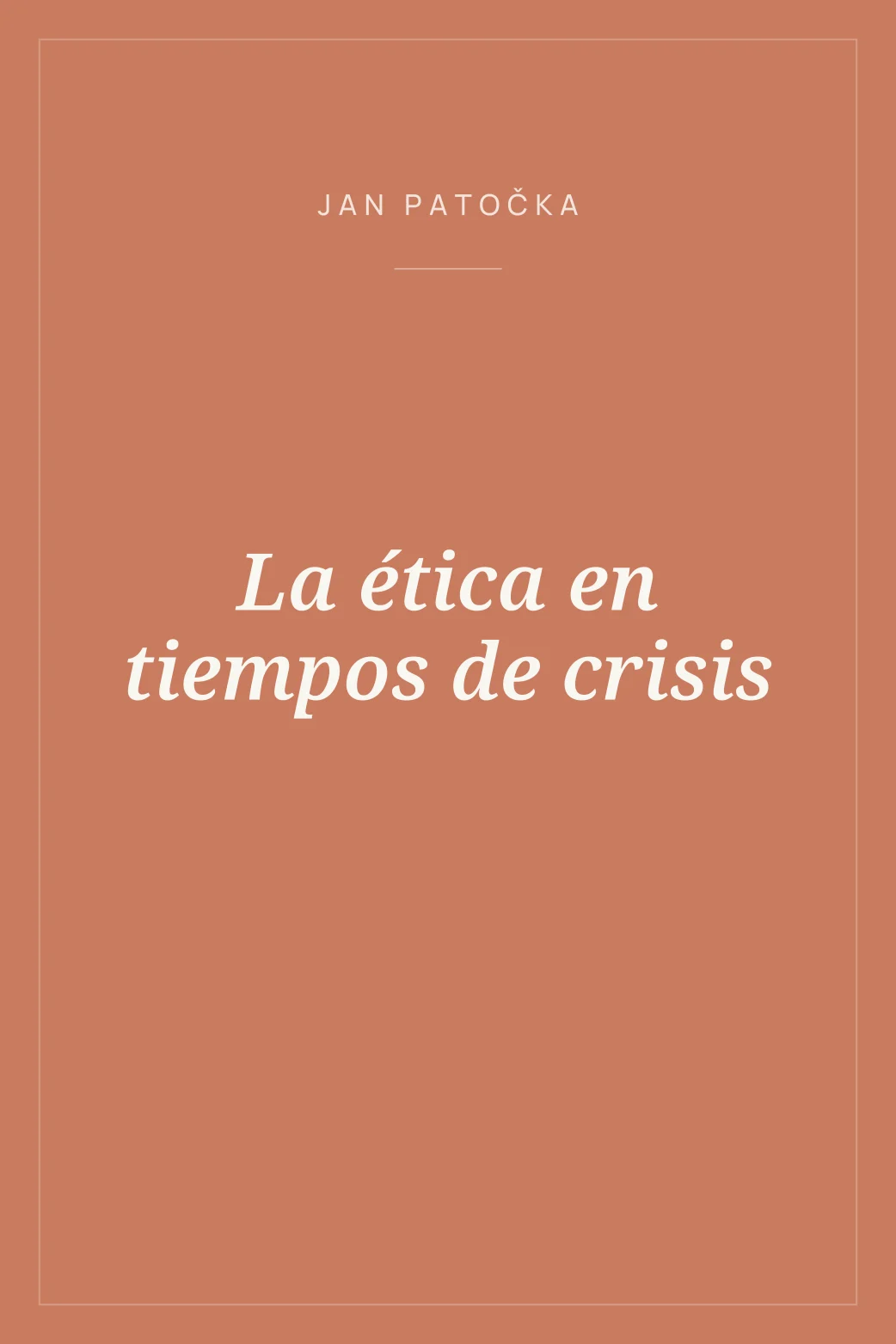 Portada de La ética en tiempos de crisis