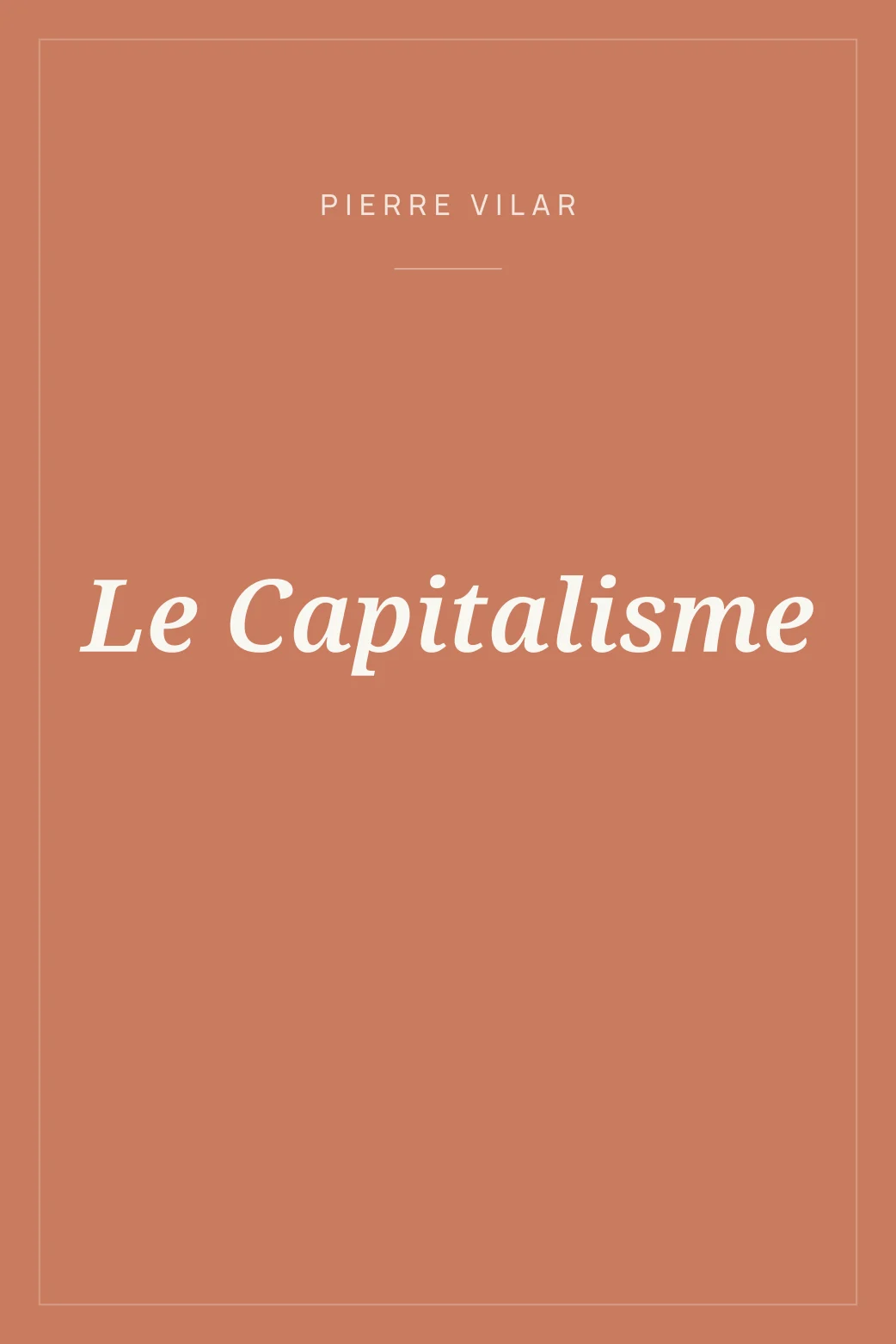 Portada de Le Capitalisme