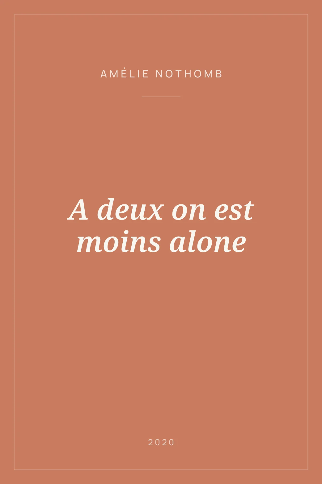 Portada de A deux on est moins alone