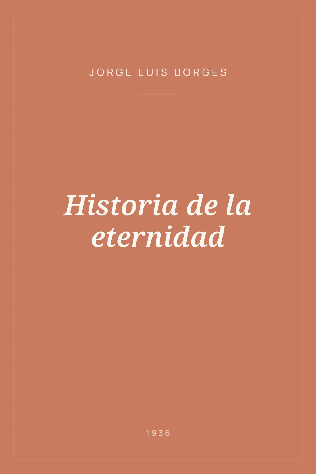 Portada de Historia de la eternidad