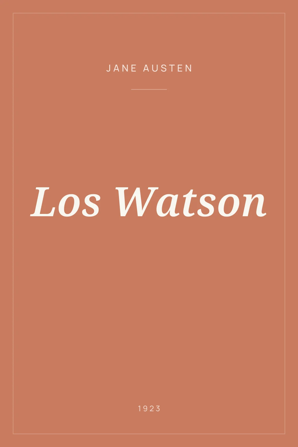 Portada de Los Watson