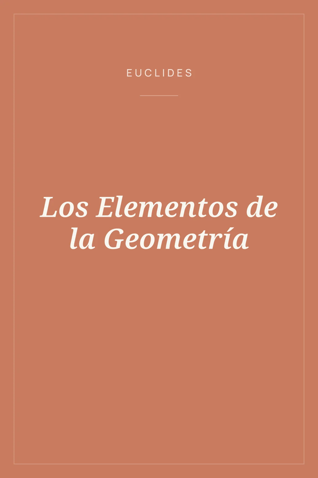 Portada de Los Elementos de la Geometría