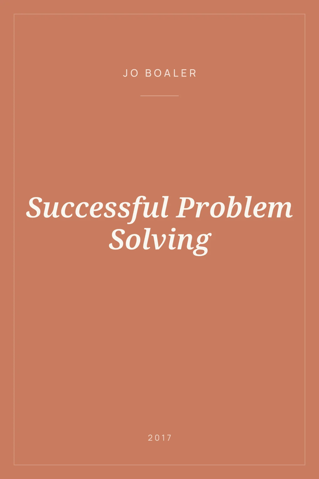 Portada de Successful Problem Solving