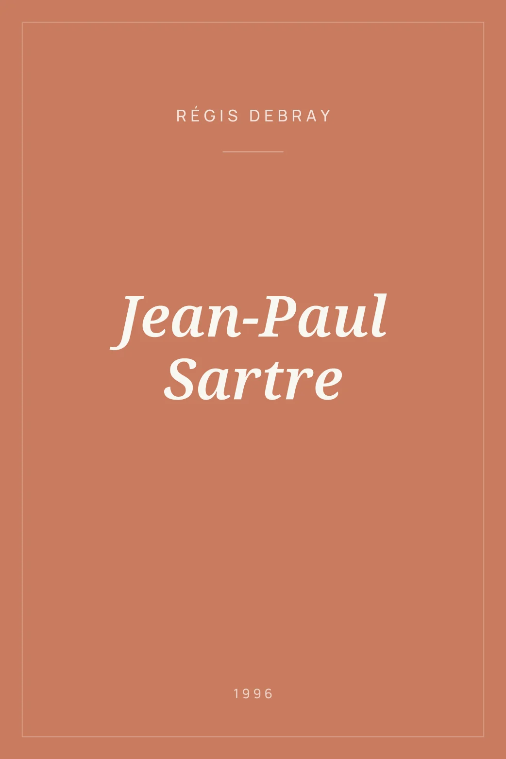 Portada de Jean-Paul Sartre