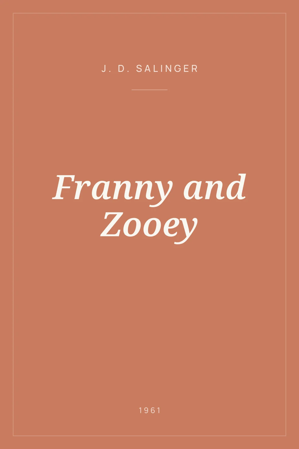 Portada de Franny and Zooey