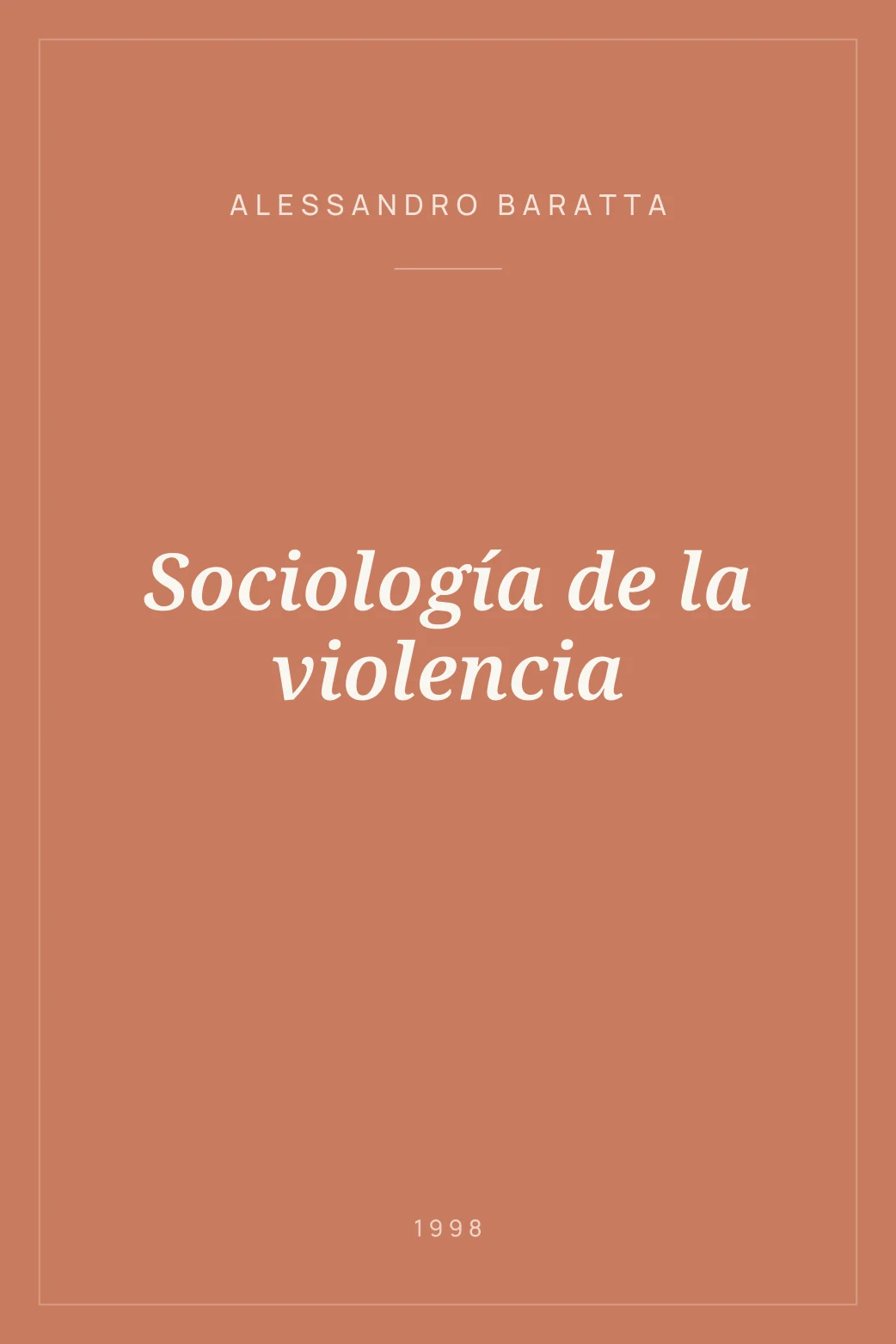 Portada de Sociología de la violencia