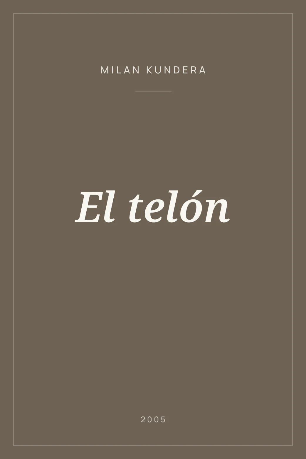 Portada de El telón