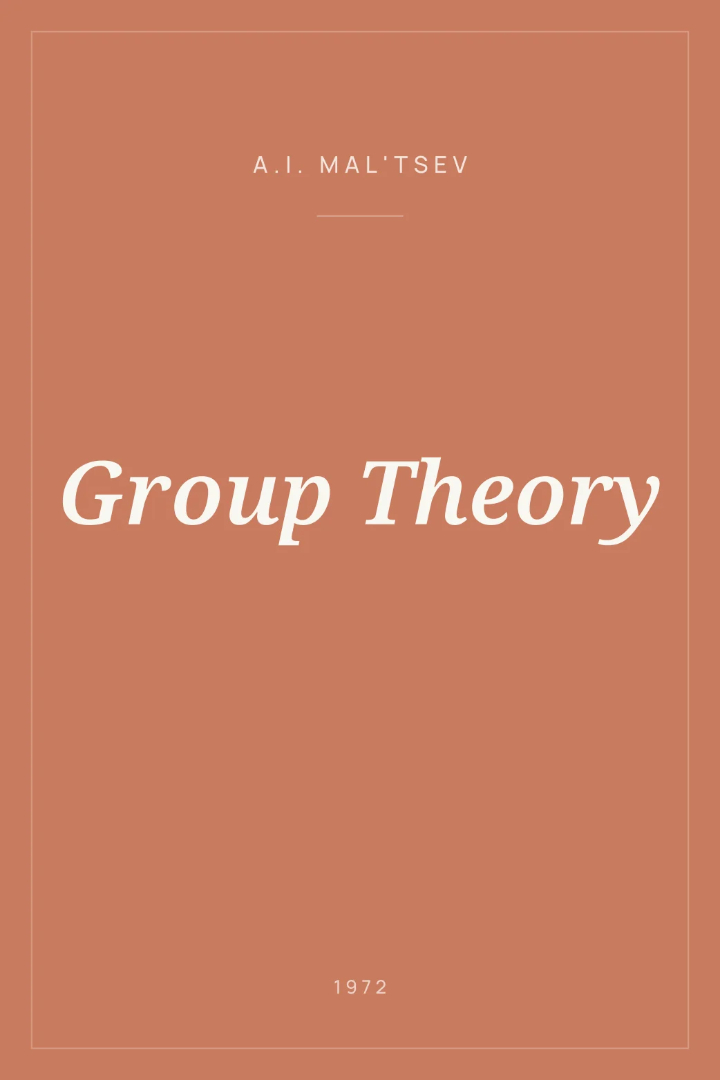 Portada de Group Theory
