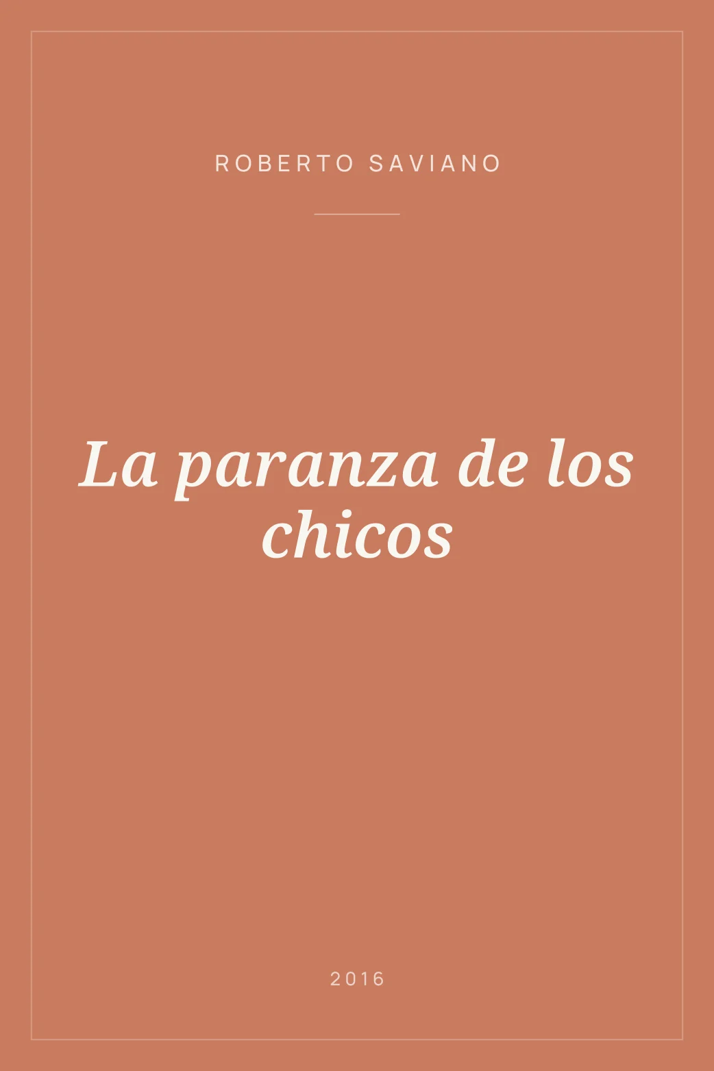 Portada de La paranza de los chicos