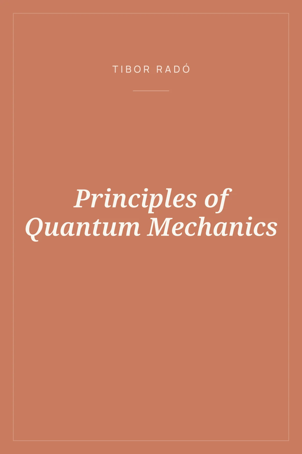Portada de Principles of Quantum Mechanics