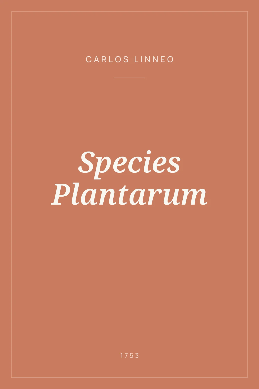 Portada de Species Plantarum