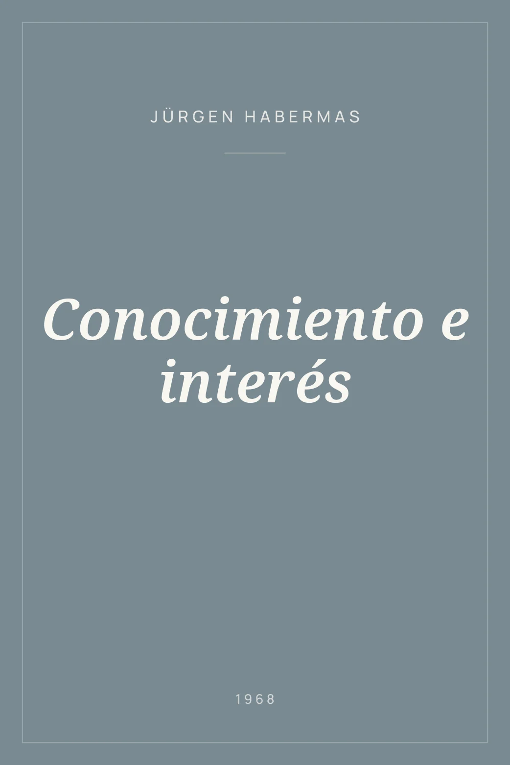Portada de Conocimiento e interés
