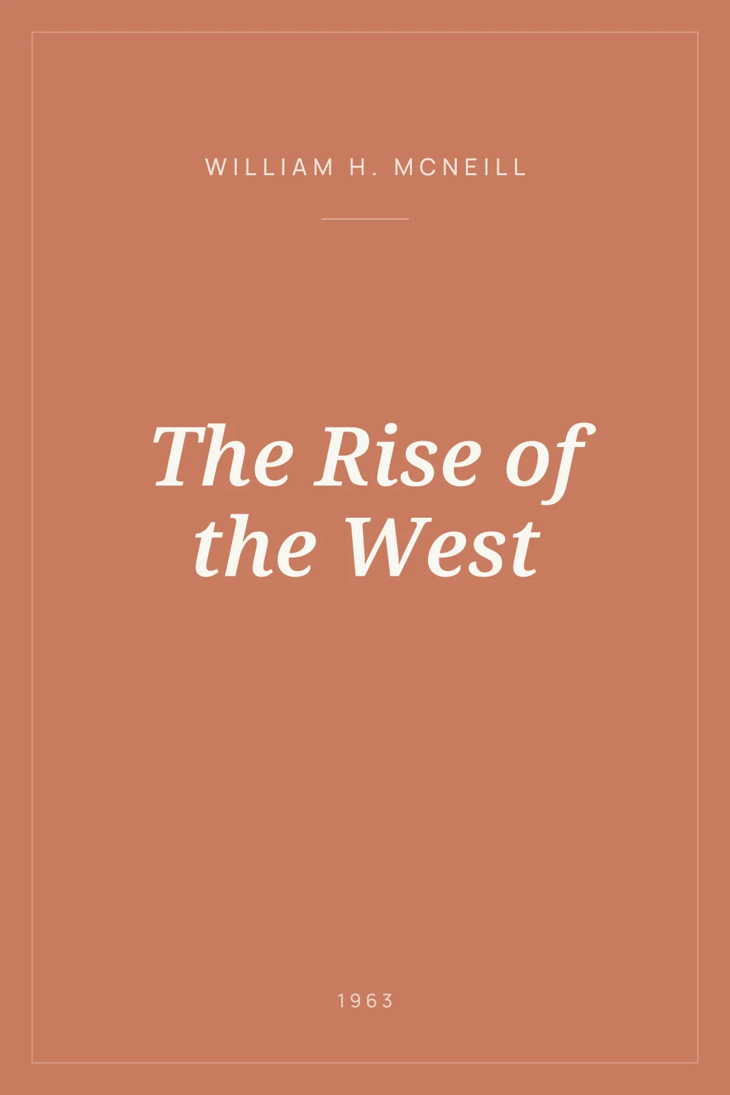 Portada de The Rise of the West