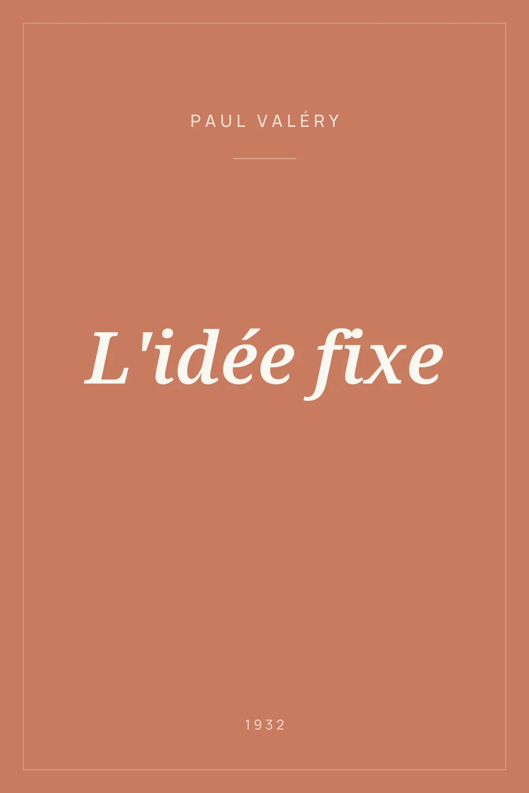 Portada de L'idée fixe