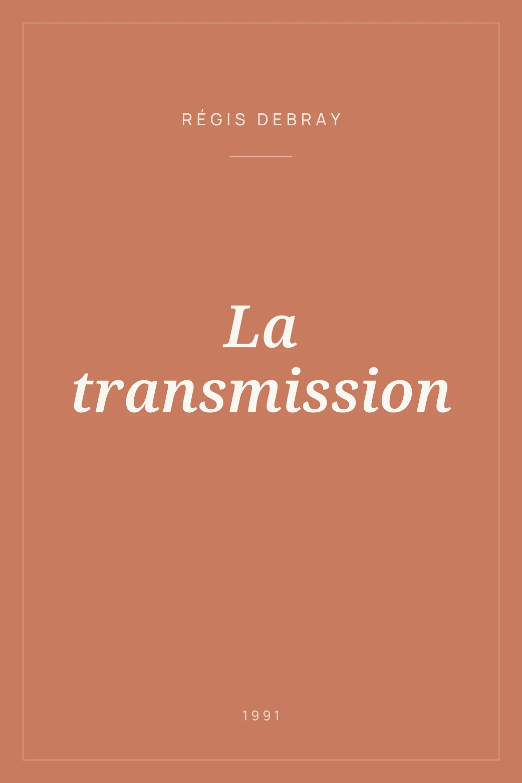 Portada de La transmission