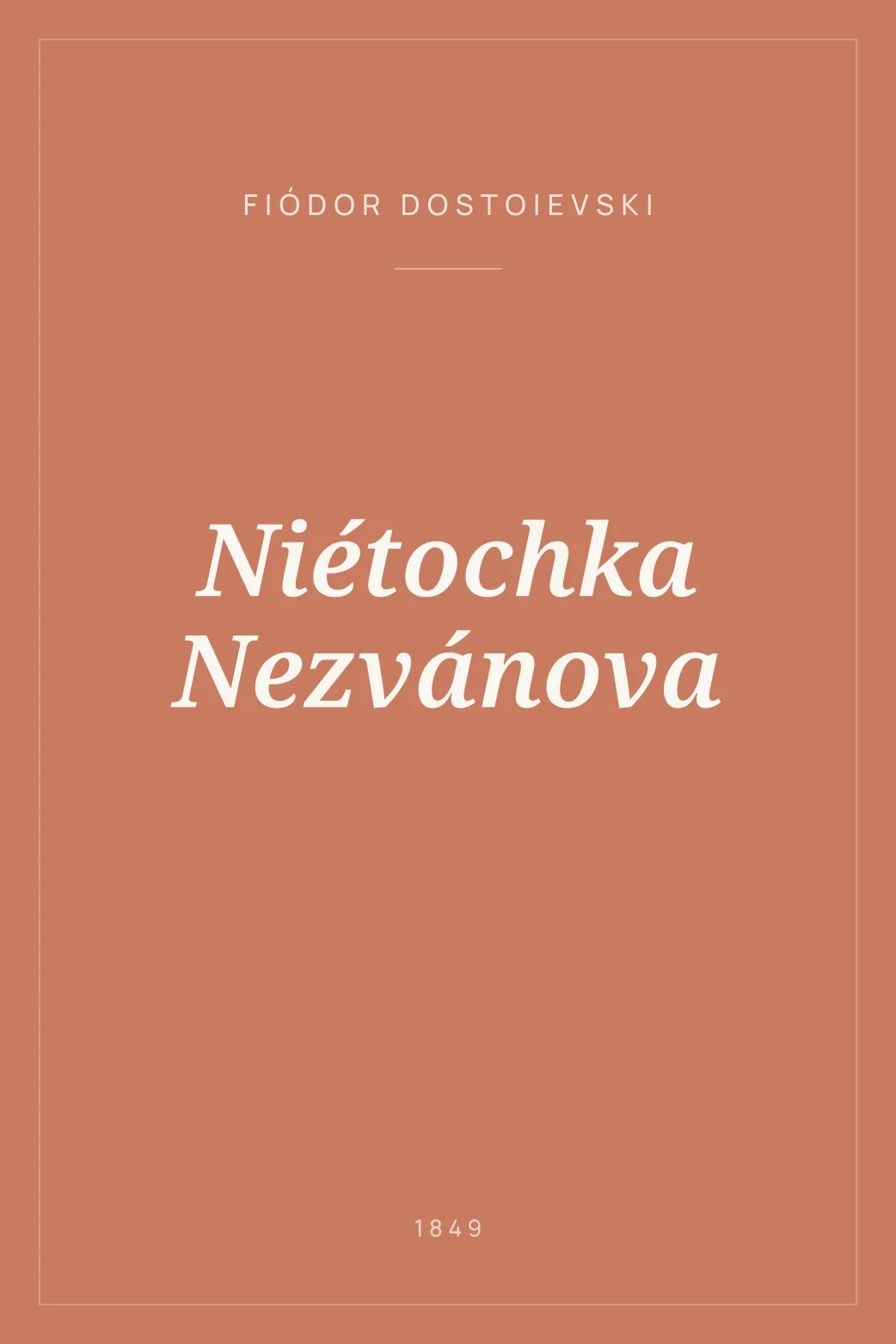 Portada de Niétochka Nezvánova