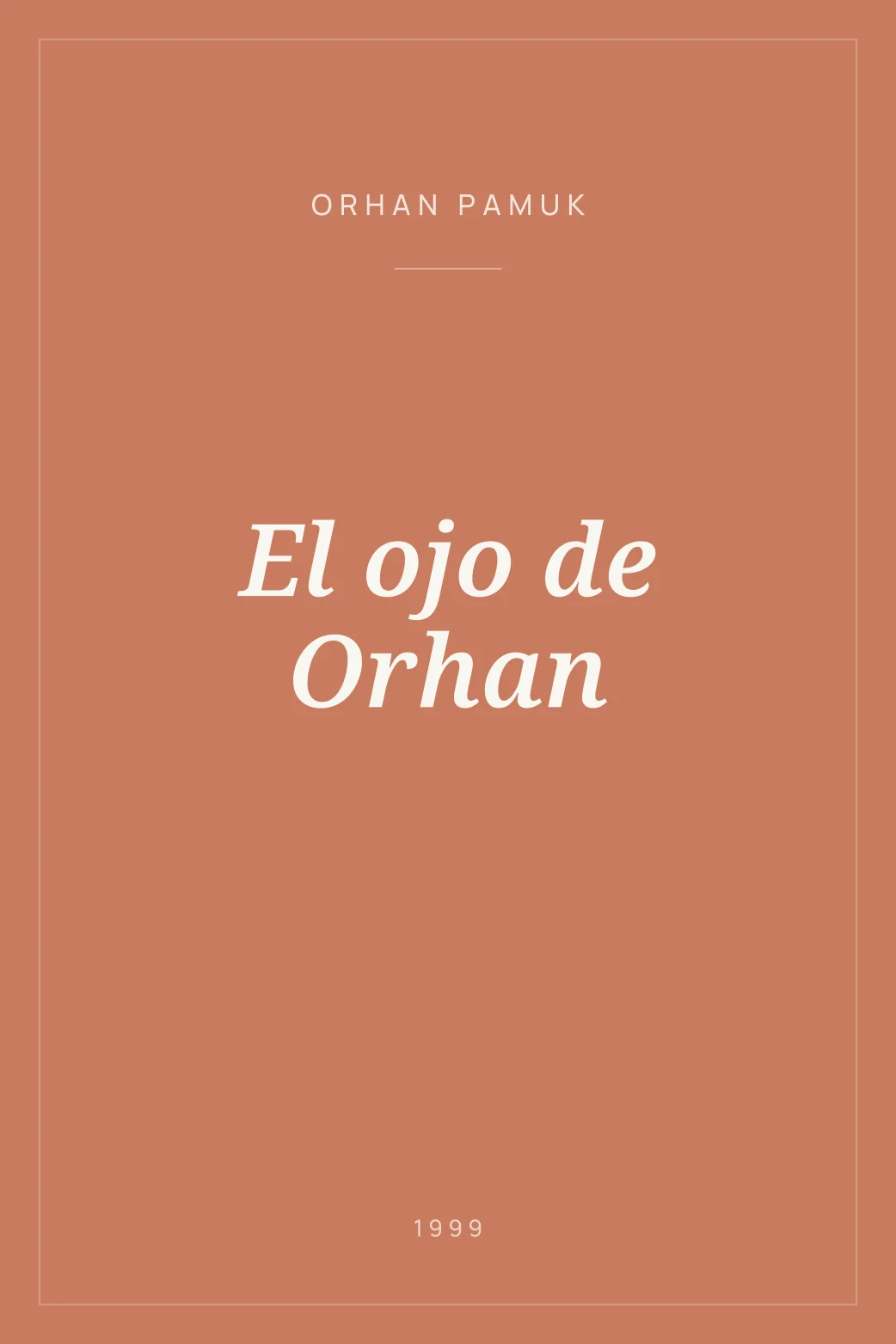 Portada de El ojo de Orhan