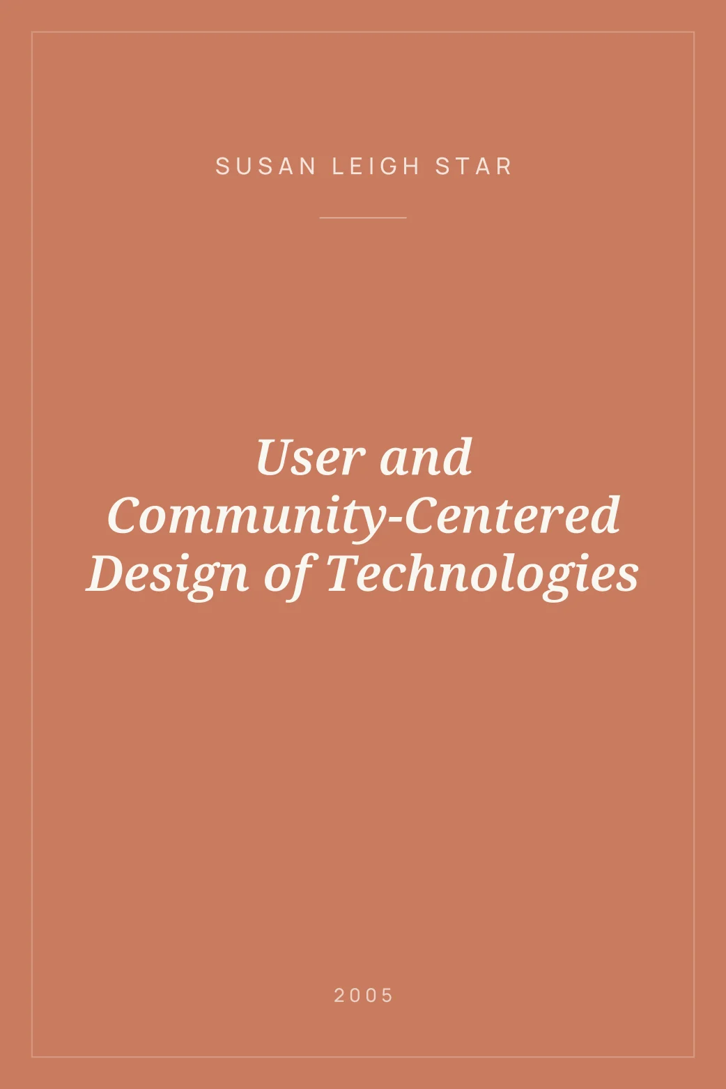 Portada de User and Community-Centered Design of Technologies