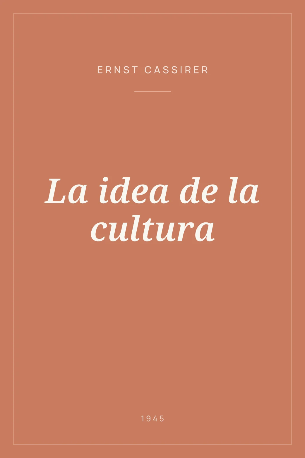 Portada de La idea de la cultura