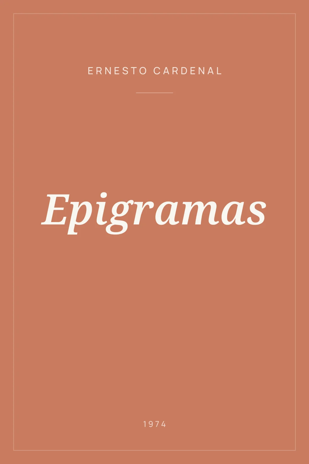 Portada de Epigramas