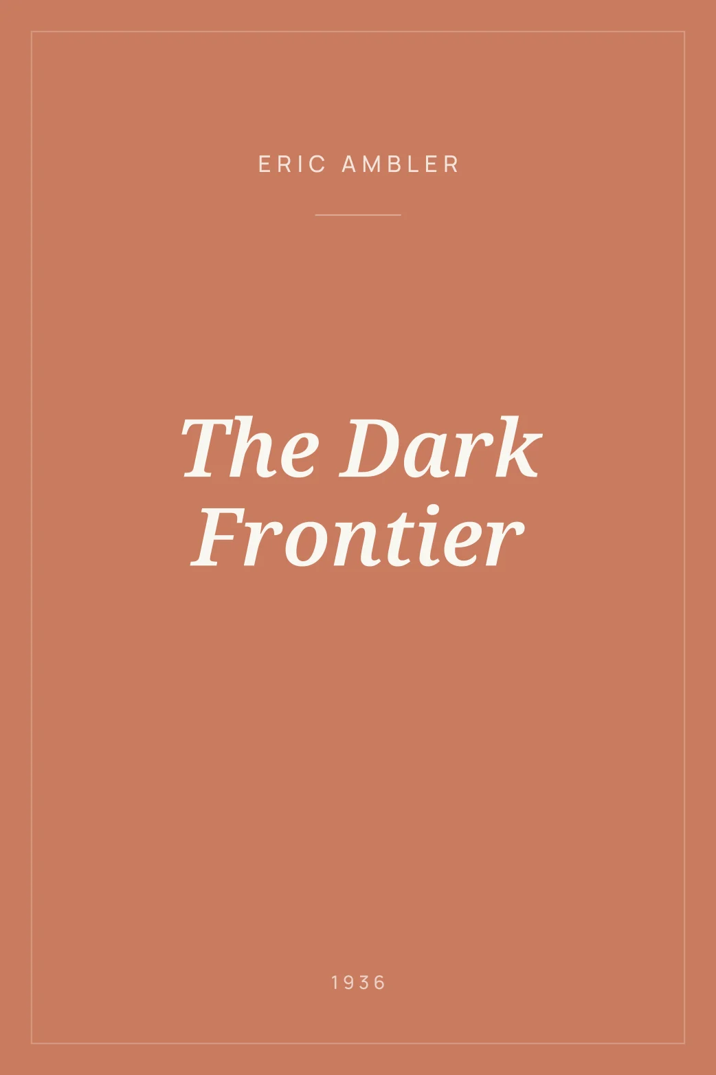 Portada de The Dark Frontier