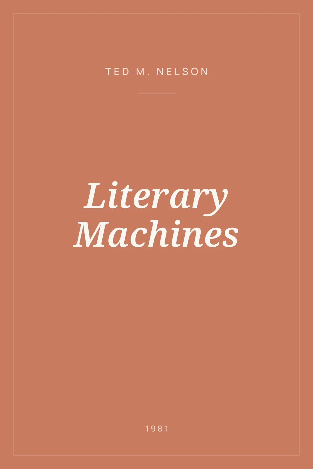 Portada de Literary Machines