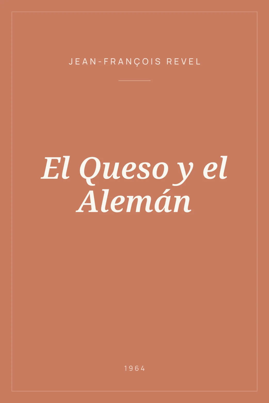 Portada de El Queso y el Alemán
