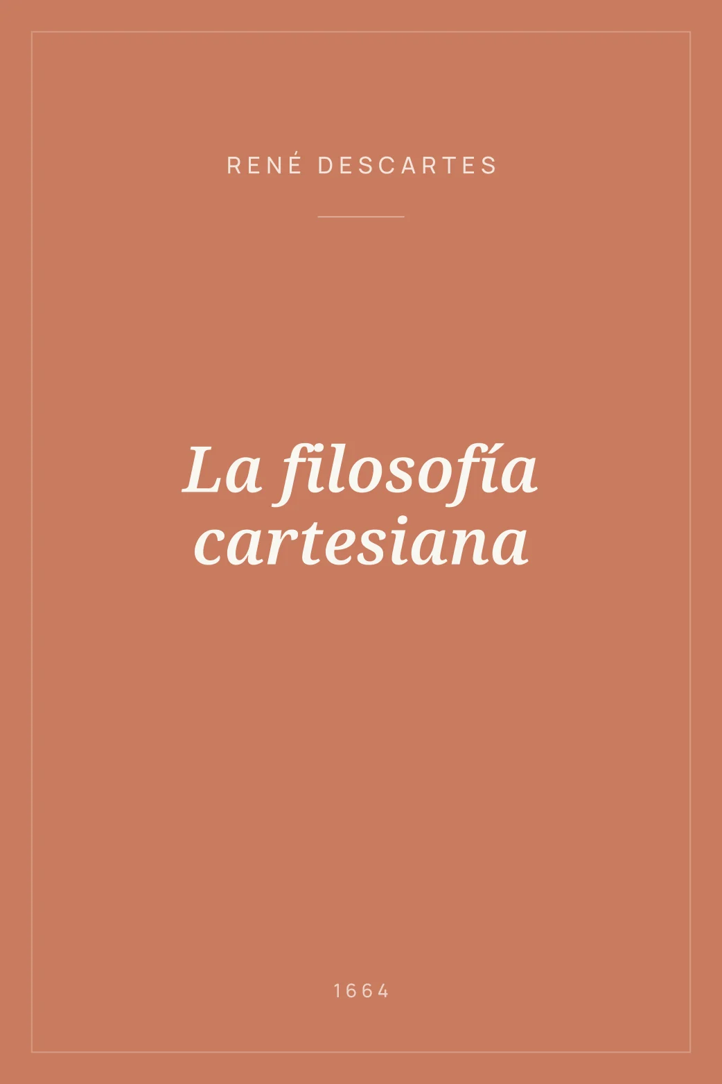 Portada de La filosofía cartesiana