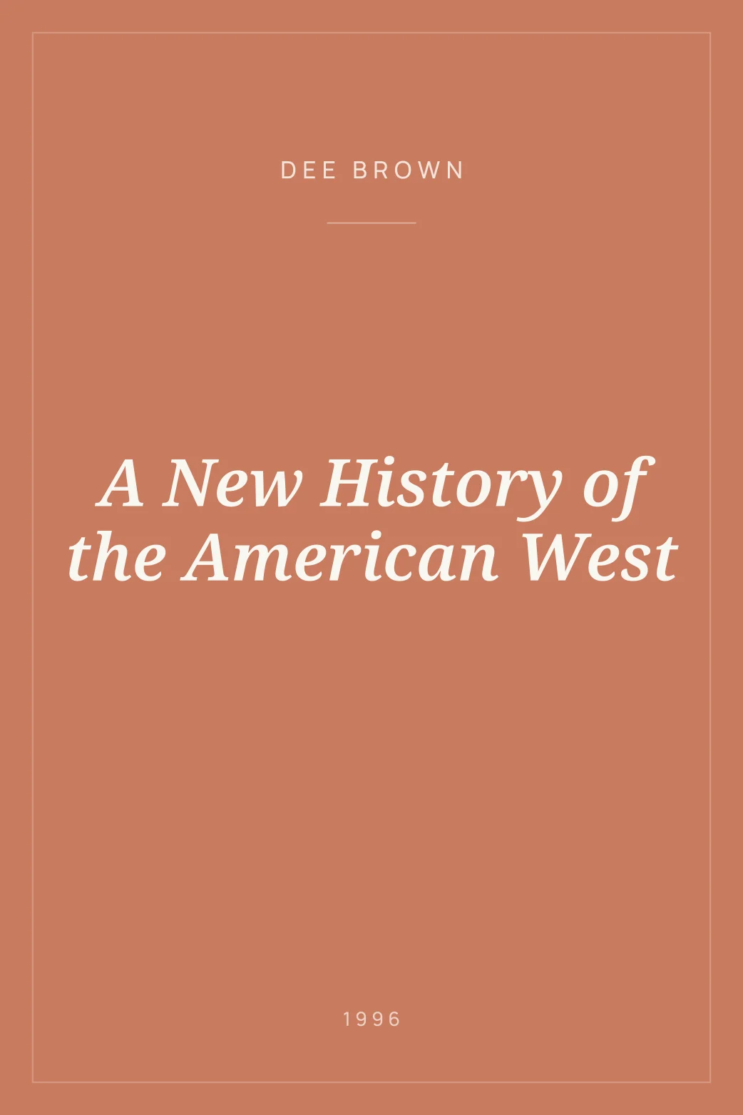 Portada de A New History of the American West