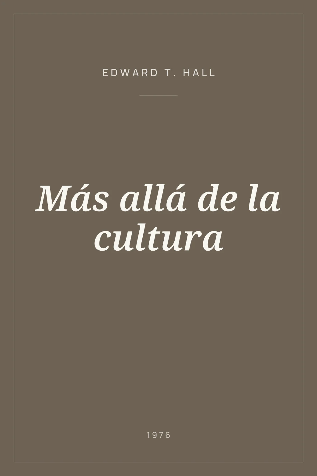 Portada de Más allá de la cultura