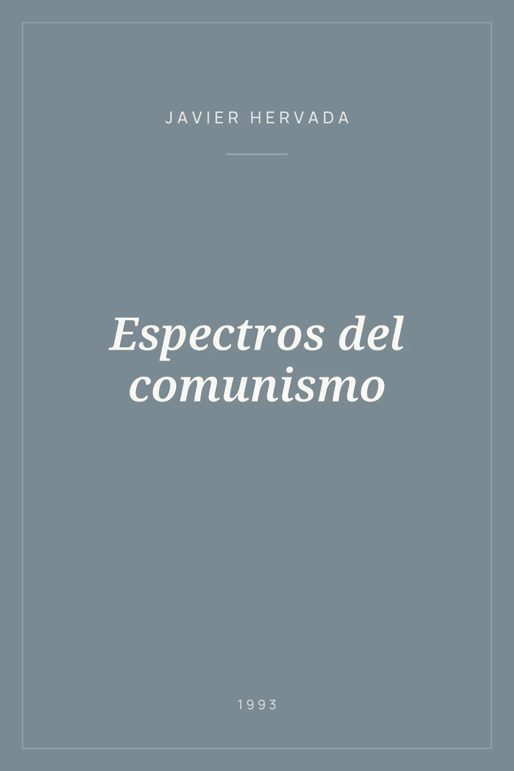 Portada de Espectros del comunismo