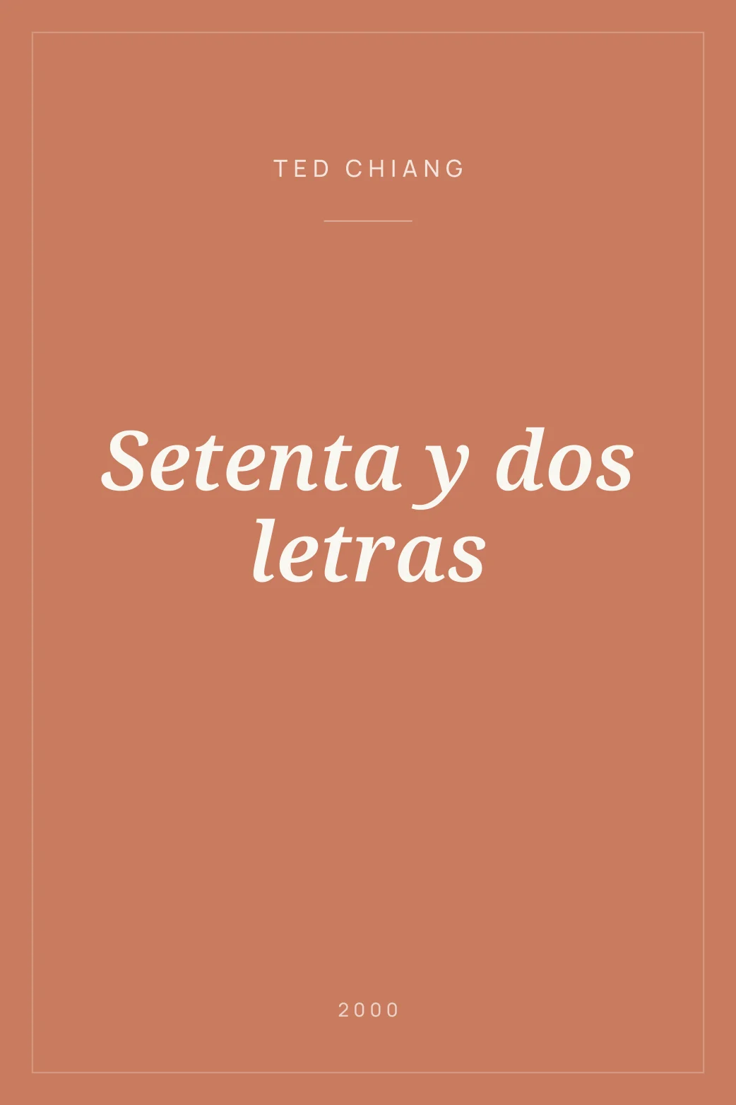 Portada de Setenta y dos letras