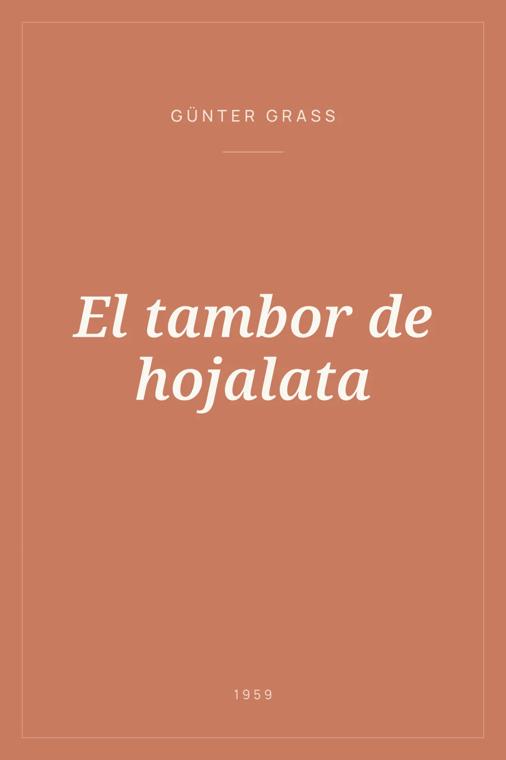 Portada de El tambor de hojalata