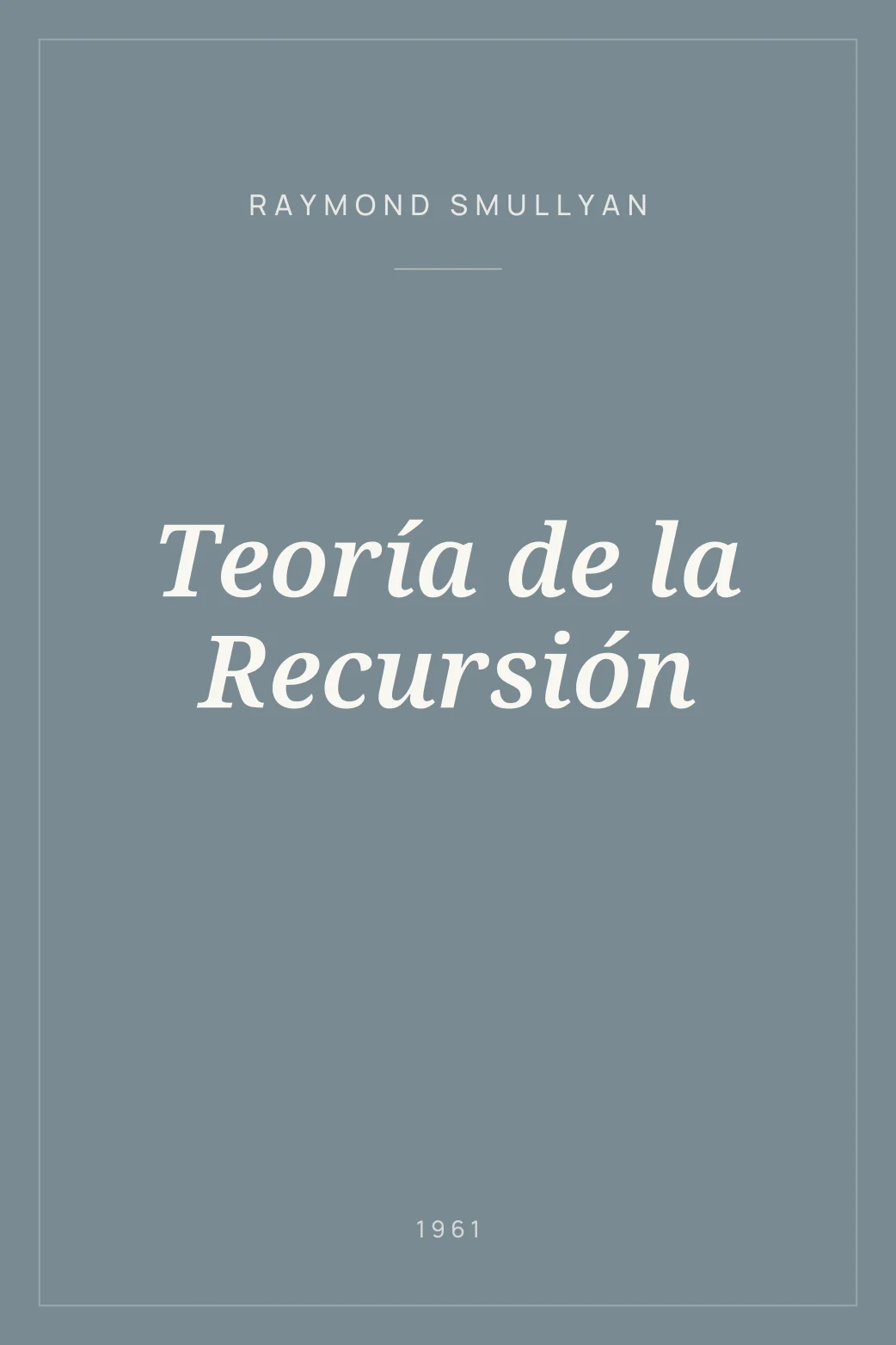 Portada de Teoría de la Recursión