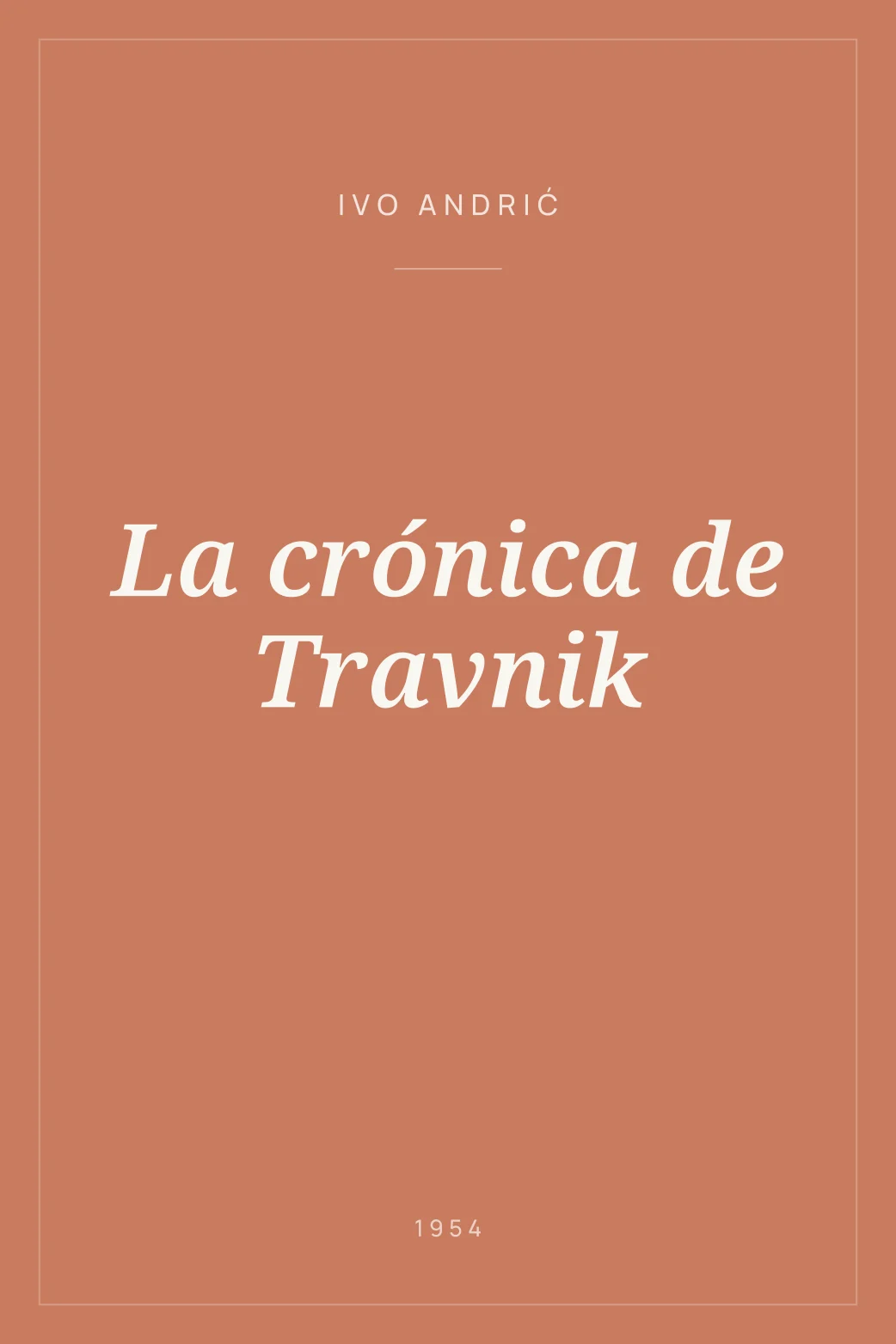 Portada de La crónica de Travnik
