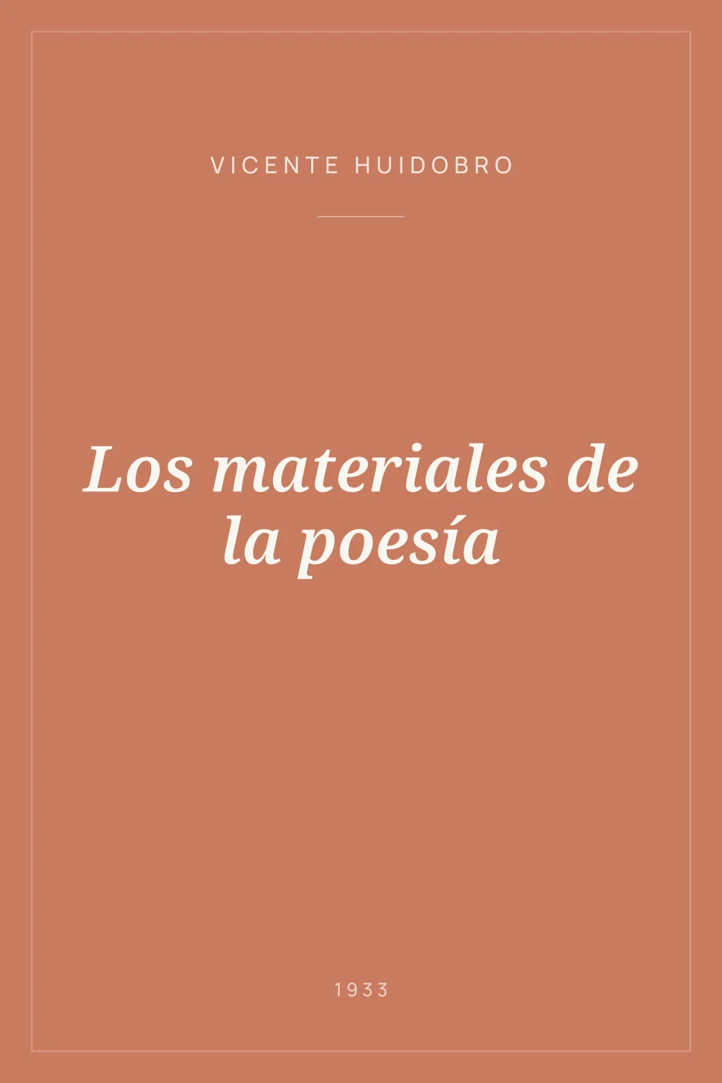 Portada de Los materiales de la poesía