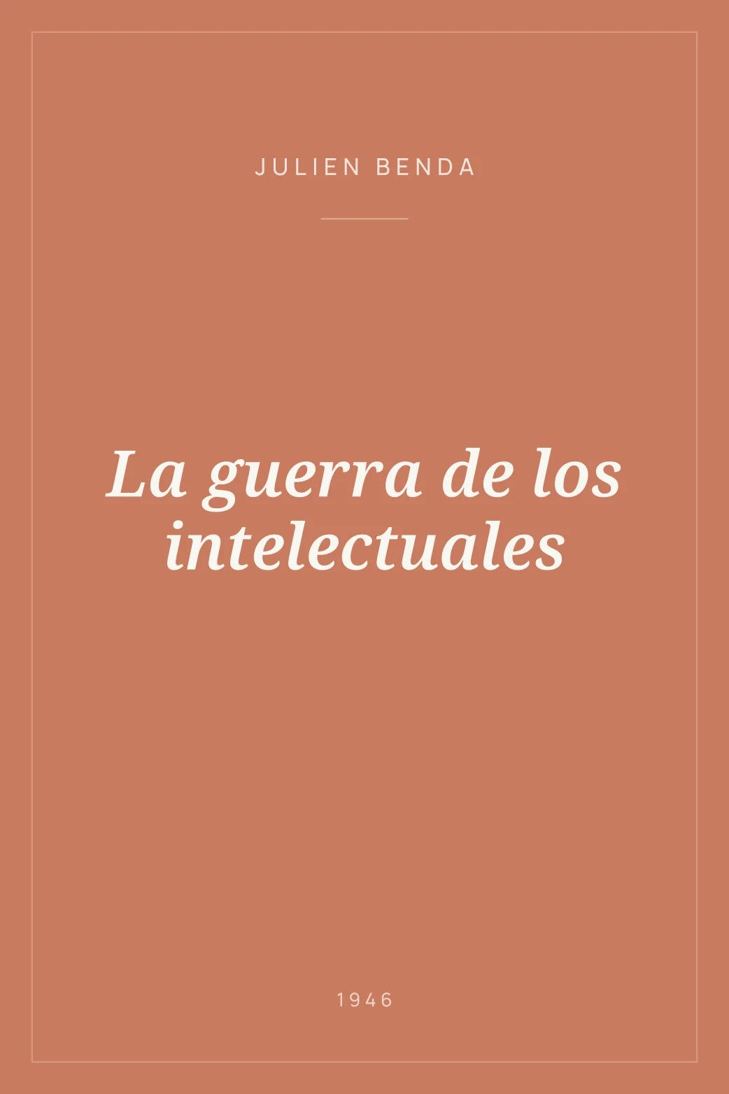 Portada de La guerra de los intelectuales