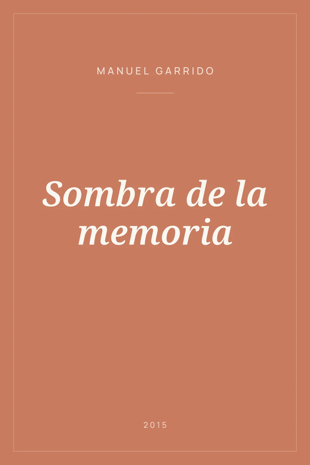 Portada de Sombra de la memoria