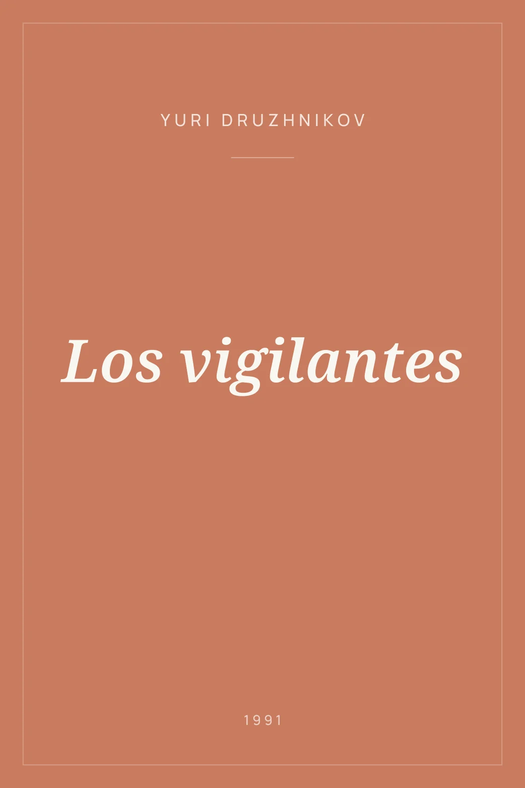 Portada de Los vigilantes