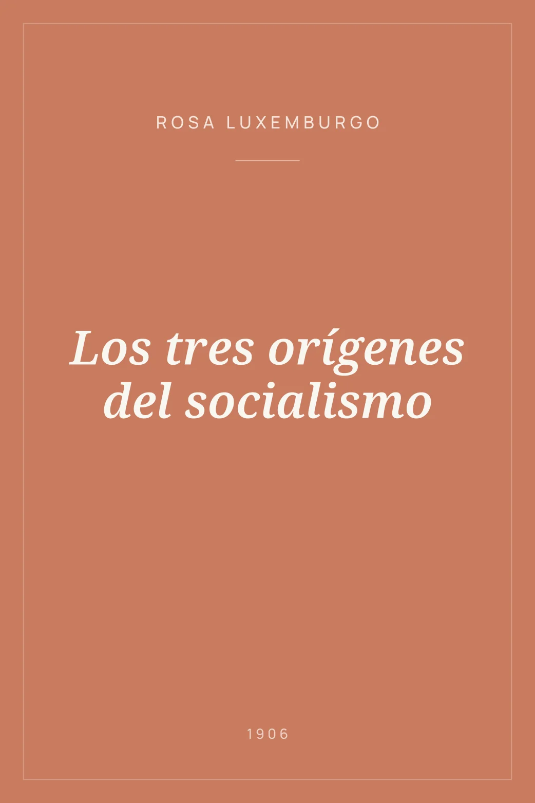 Portada de Los tres orígenes del socialismo